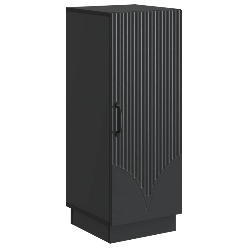 vidaXL Πλαϊνό γραφείο Μαύρο 33 x 34,5 x 87 εκ. Επεξεργασμένο Ξύλο