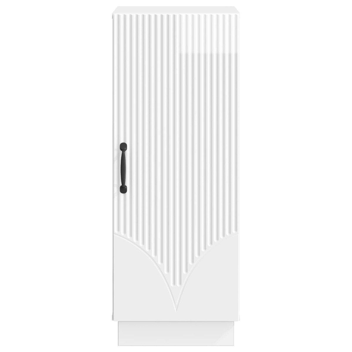 vidaXL Πλαϊνό γραφείο Γυαλιστερό Λευκό 33 x 34,5 x 87 εκ.