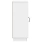 vidaXL Πλαϊνό γραφείο Γυαλιστερό Λευκό 33 x 34,5 x 87 εκ.