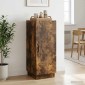 vidaXL Πλαϊνό γραφείο Καπνισμένο Ξύλο Δρυός 33 x 34,5 x 87 εκ.