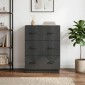vidaXL Ντουλάπι με Συρτάρια Μαύρο 66 x 34,5 x 87 εκ.