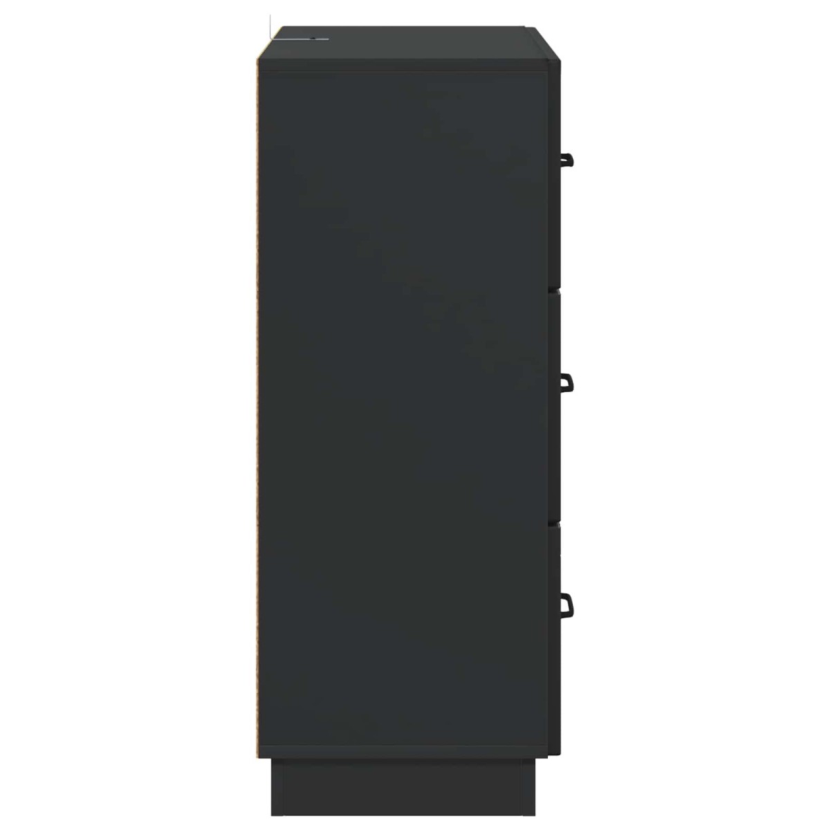 vidaXL Ντουλάπι με Συρτάρια Μαύρο 66 x 34,5 x 87 εκ.