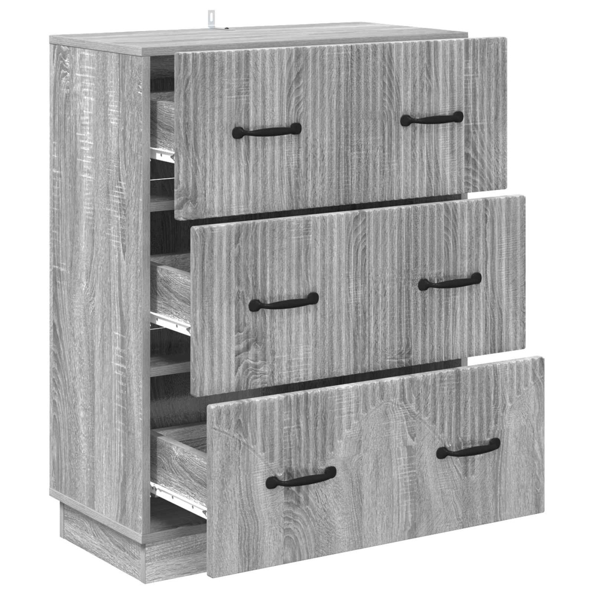vidaXL Ντουλάπι με Συρτάρια Γκρι Sonoma 66 x 34,5 x 87 εκ.