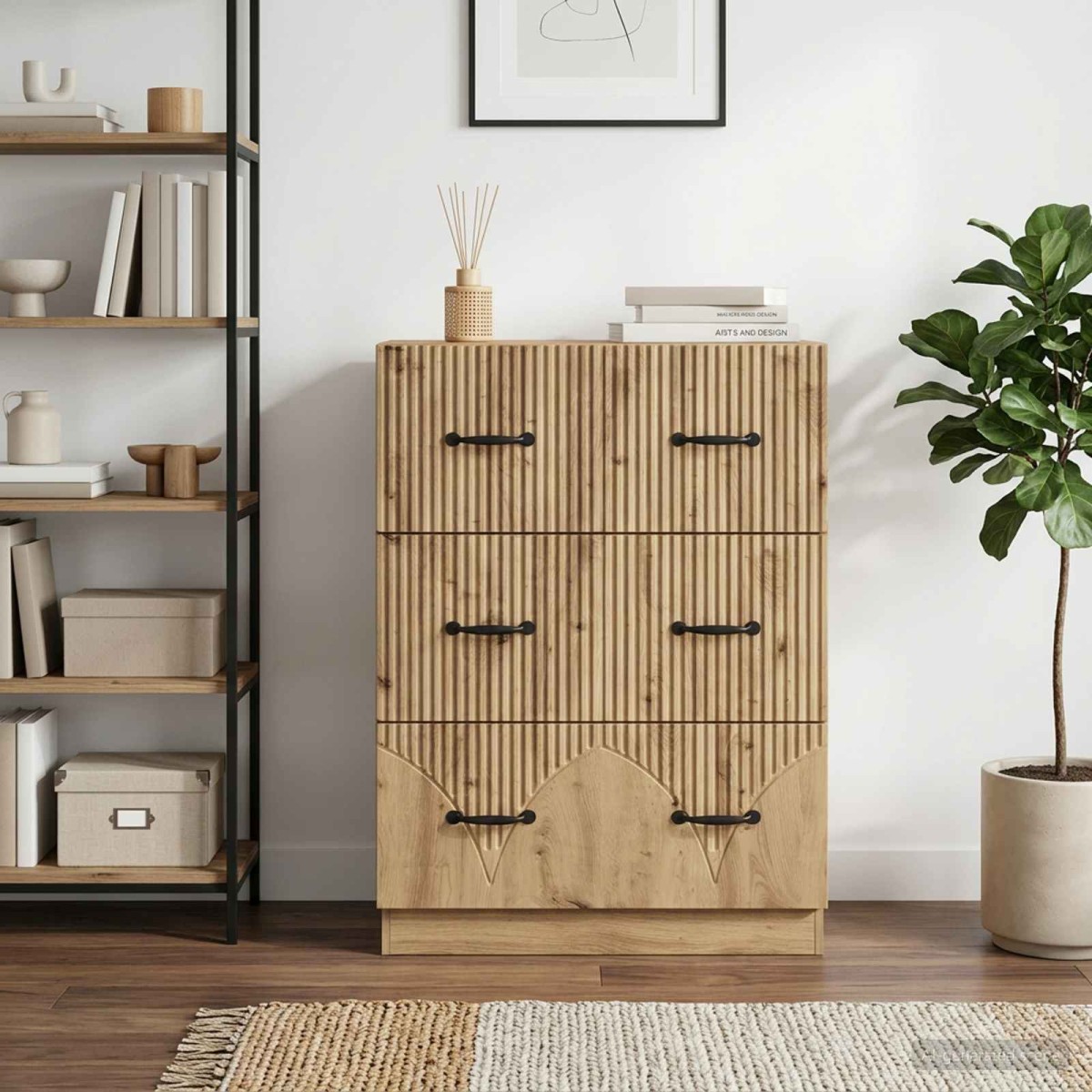 vidaXL Ντουλάπι με Συρτάρια 66 x 34,5 x 87 εκ. Επεξεργασμένο Ξύλο