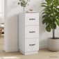 vidaXL Ντουλάπι με Συρτάρια Λευκό 33 x 34,5 x 87 εκ.