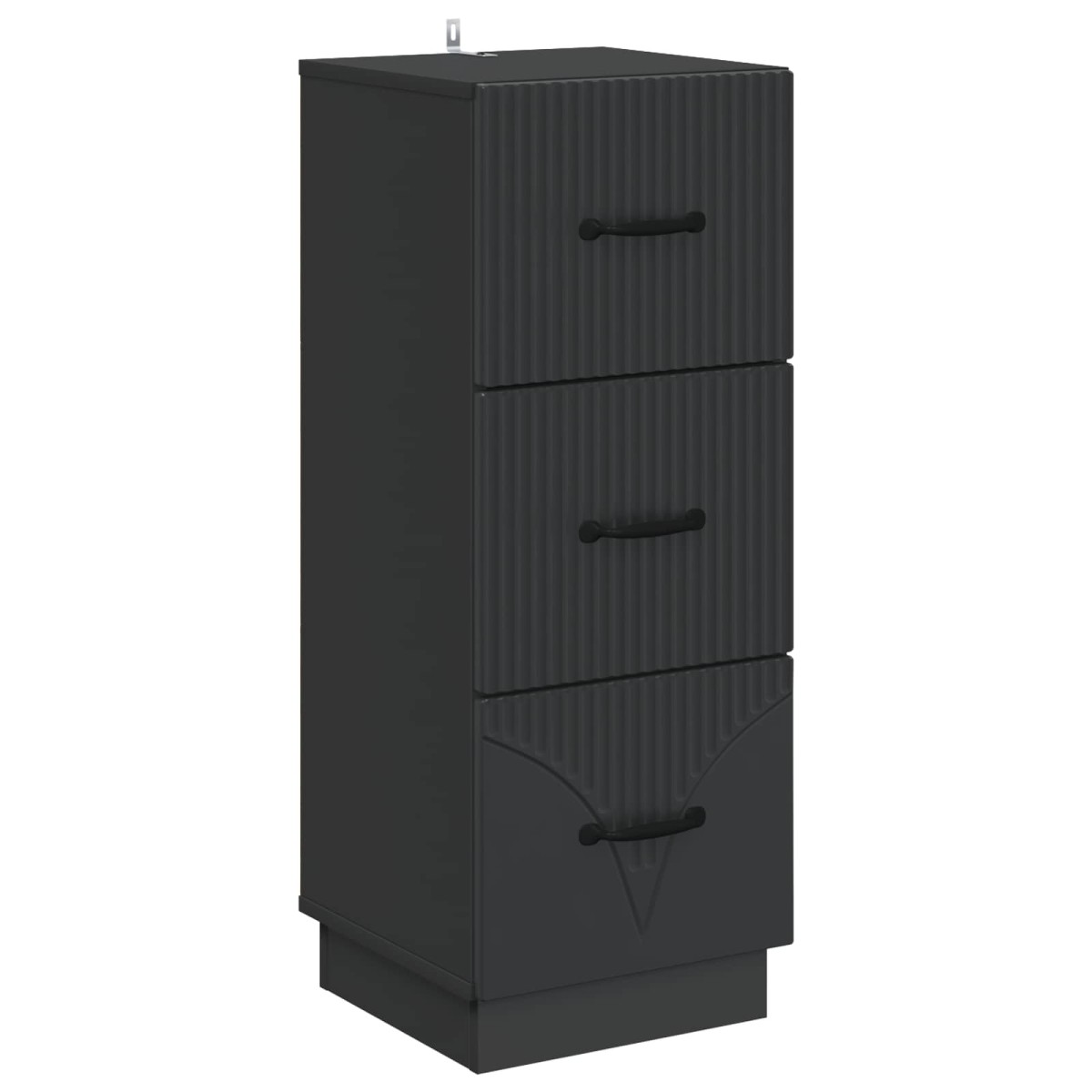 vidaXL Ντουλάπι με Συρτάρια Μαύρο 33 x 34,5 x 87 εκ.