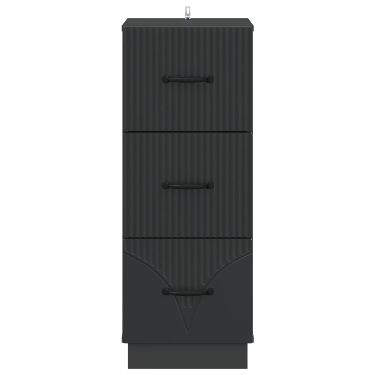 vidaXL Ντουλάπι με Συρτάρια Μαύρο 33 x 34,5 x 87 εκ.