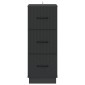 vidaXL Ντουλάπι με Συρτάρια Μαύρο 33 x 34,5 x 87 εκ.