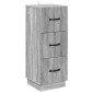 vidaXL Ντουλάπι με Συρτάρια Γκρι Sonoma 33 x 34,5 x 87 εκ.