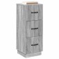 vidaXL Ντουλάπι με Συρτάρια Γκρι Sonoma 33 x 34,5 x 87 εκ.