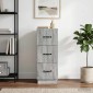 vidaXL Ντουλάπι με Συρτάρια Γκρι Sonoma 33 x 34,5 x 87 εκ.