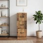 vidaXL Ντουλάπι με Συρτάρια Παλαιωμένο ξύλο 33 x 34,5 x 87 εκ.