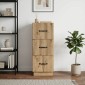 vidaXL Ντουλάπι με Συρτάρια 33 x 34,5 x 87 εκ. Επεξεργασμένο Ξύλο