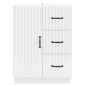 vidaXL Πλαϊνό γραφείο Λευκό 66 x 34,5 x 87 εκ. Επεξεργασμένο Ξύλο