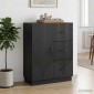 vidaXL Πλαϊνό γραφείο Μαύρο 66 x 34,5 x 87 εκ. Επεξεργασμένο Ξύλο