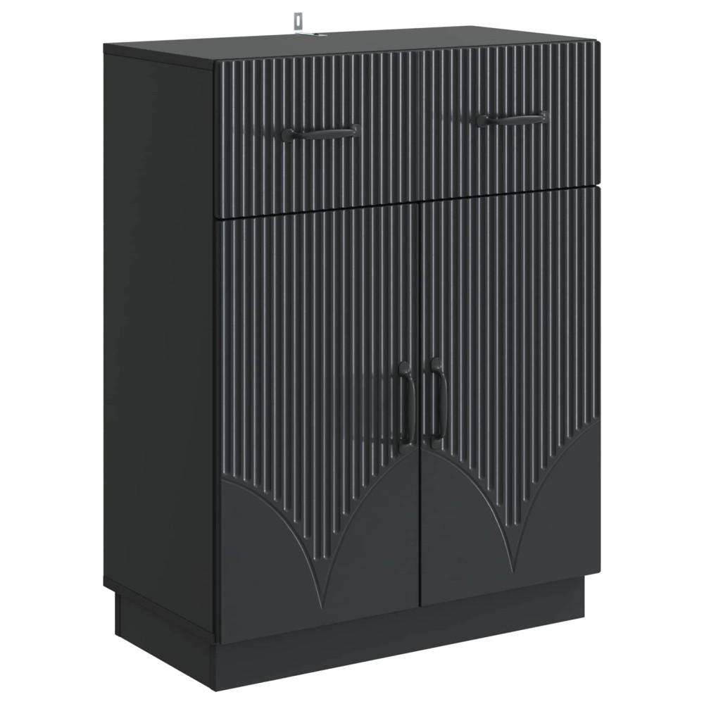 vidaXL Πλαϊνό γραφείο Μαύρο 66 x 34,5 x 87 εκ. Επεξεργασμένο Ξύλο