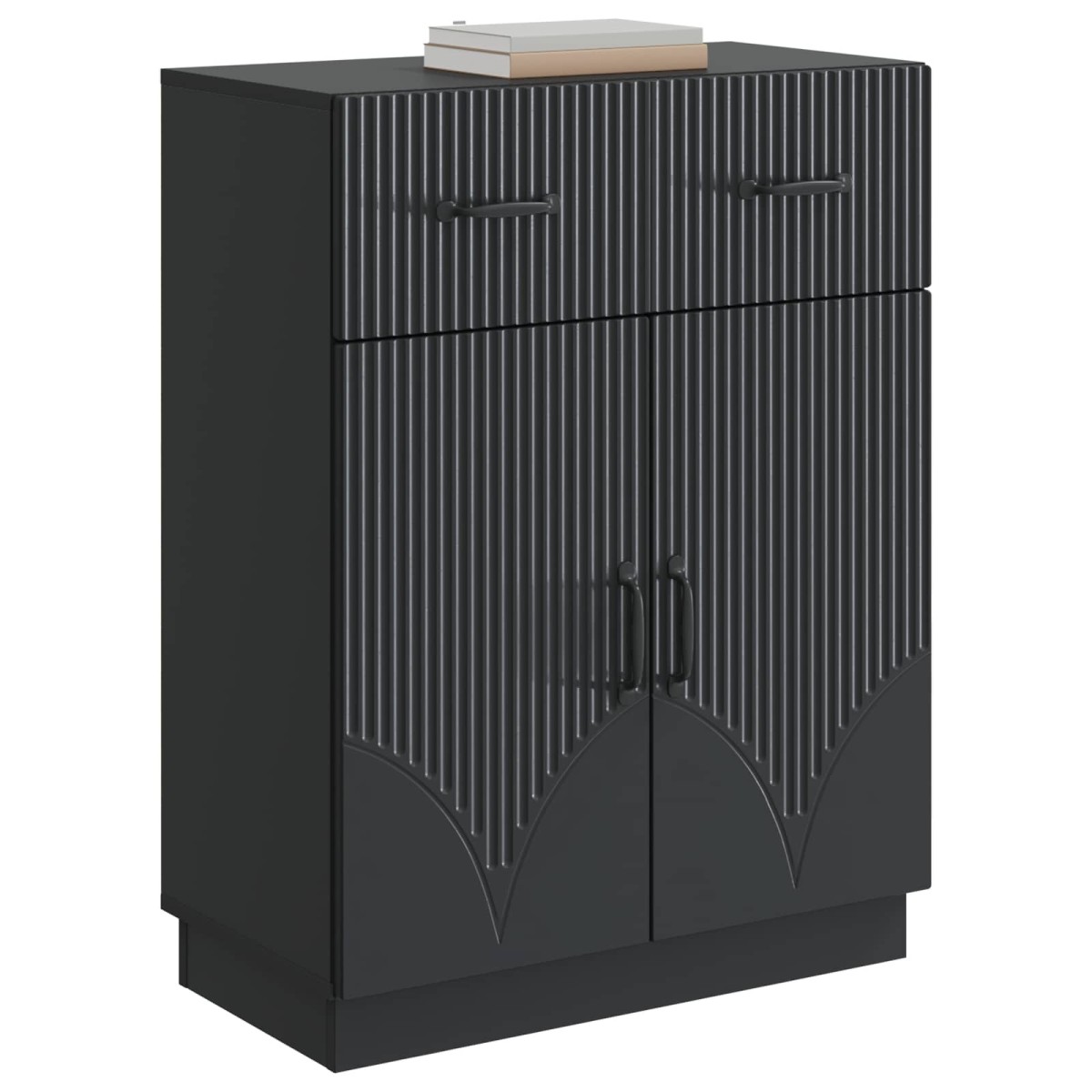 vidaXL Πλαϊνό γραφείο Μαύρο 66 x 34,5 x 87 εκ. Επεξεργασμένο Ξύλο