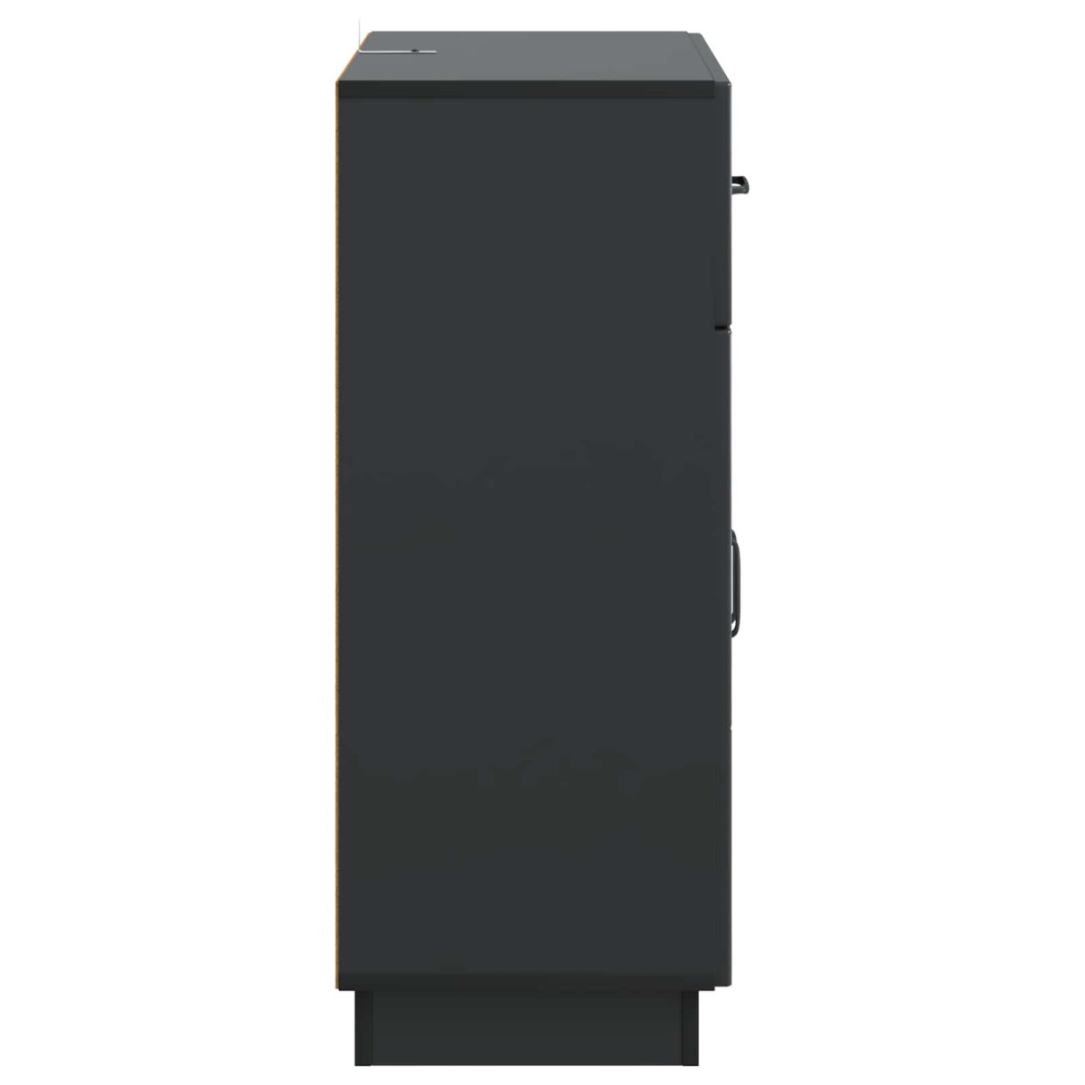 vidaXL Πλαϊνό γραφείο Μαύρο 66 x 34,5 x 87 εκ. Επεξεργασμένο Ξύλο