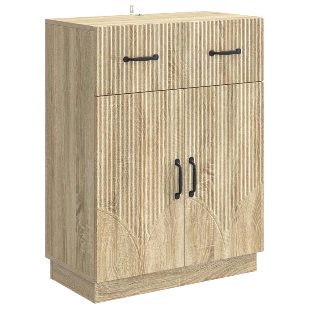 vidaXL Πλαϊνό γραφείο με συρτάρι Sonoma Δρυς 66 x 34,5 x 87 εκ.