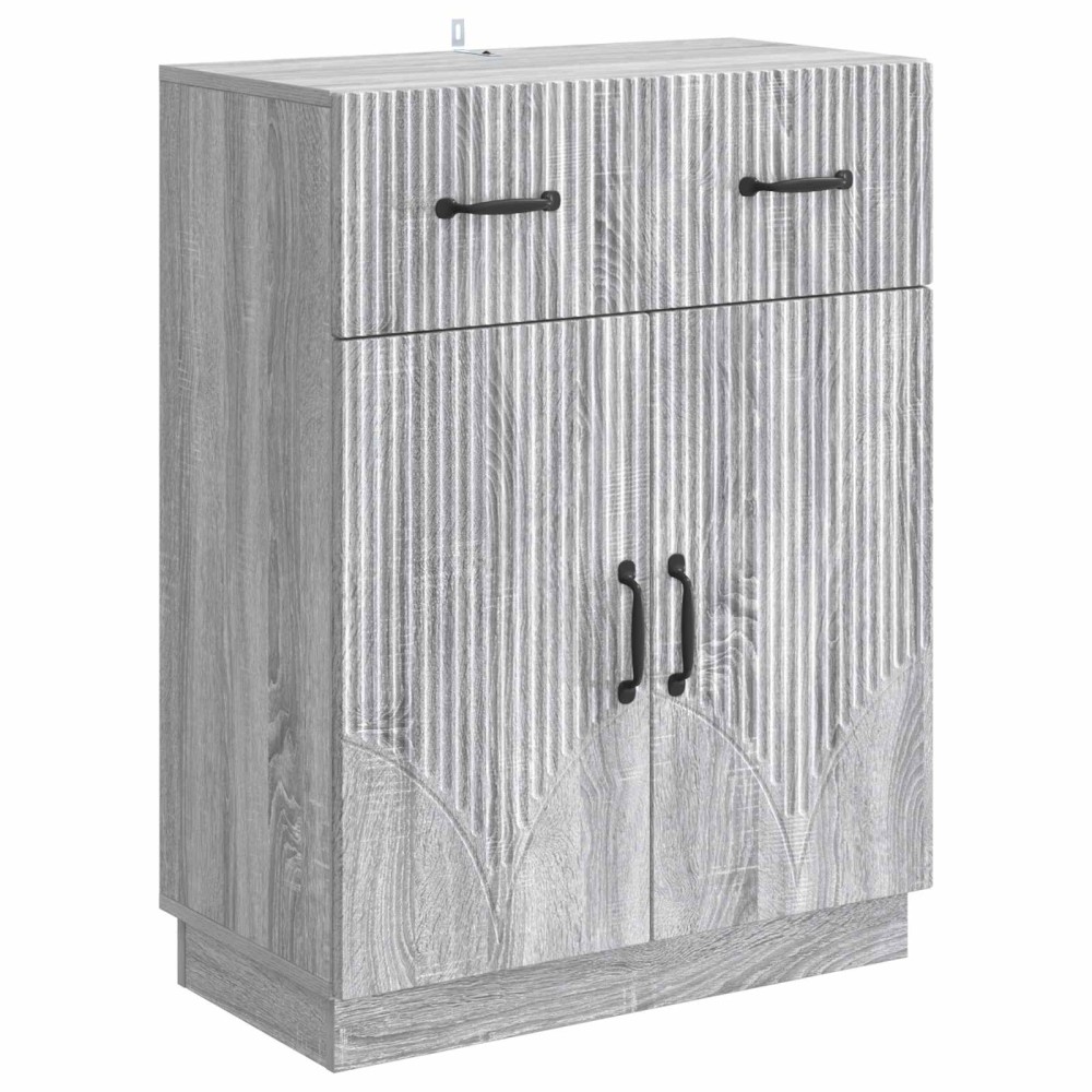 vidaXL Πλαϊνό γραφείο με συρτάρι Γκρι Sonoma 66 x 34,5 x 87 εκ.