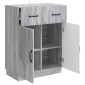 vidaXL Πλαϊνό γραφείο με συρτάρι Γκρι Sonoma 66 x 34,5 x 87 εκ.