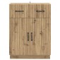 vidaXL Πλαϊνό γραφείο Artisan Δρυς 66 x 34,5 x 87 εκ.