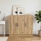 vidaXL Πλαϊνό γραφείο Artisan Δρυς 89 x 34,5 x 77 εκ.