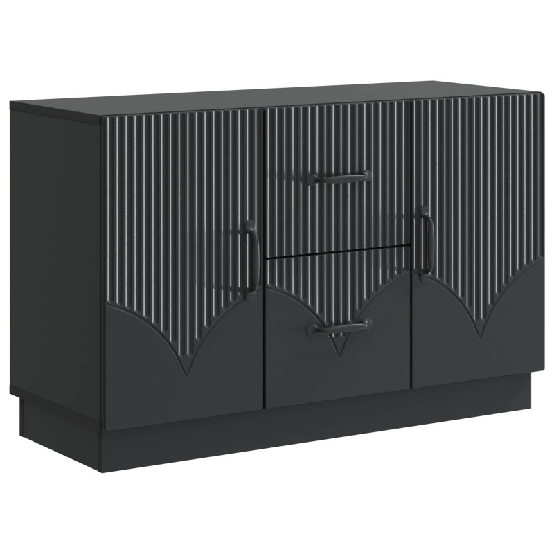 vidaXL Πλαϊνό γραφείο Μαύρο 89 x 34,5 x 57 εκ. Επεξεργασμένο Ξύλο