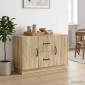 vidaXL Πλαϊνό γραφείο με συρτάρι Sonoma Δρυς 89 x 34,5 x 57 εκ.