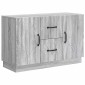 vidaXL Πλαϊνό γραφείο με συρτάρι Γκρι Sonoma 89 x 34,5 x 57 εκ.