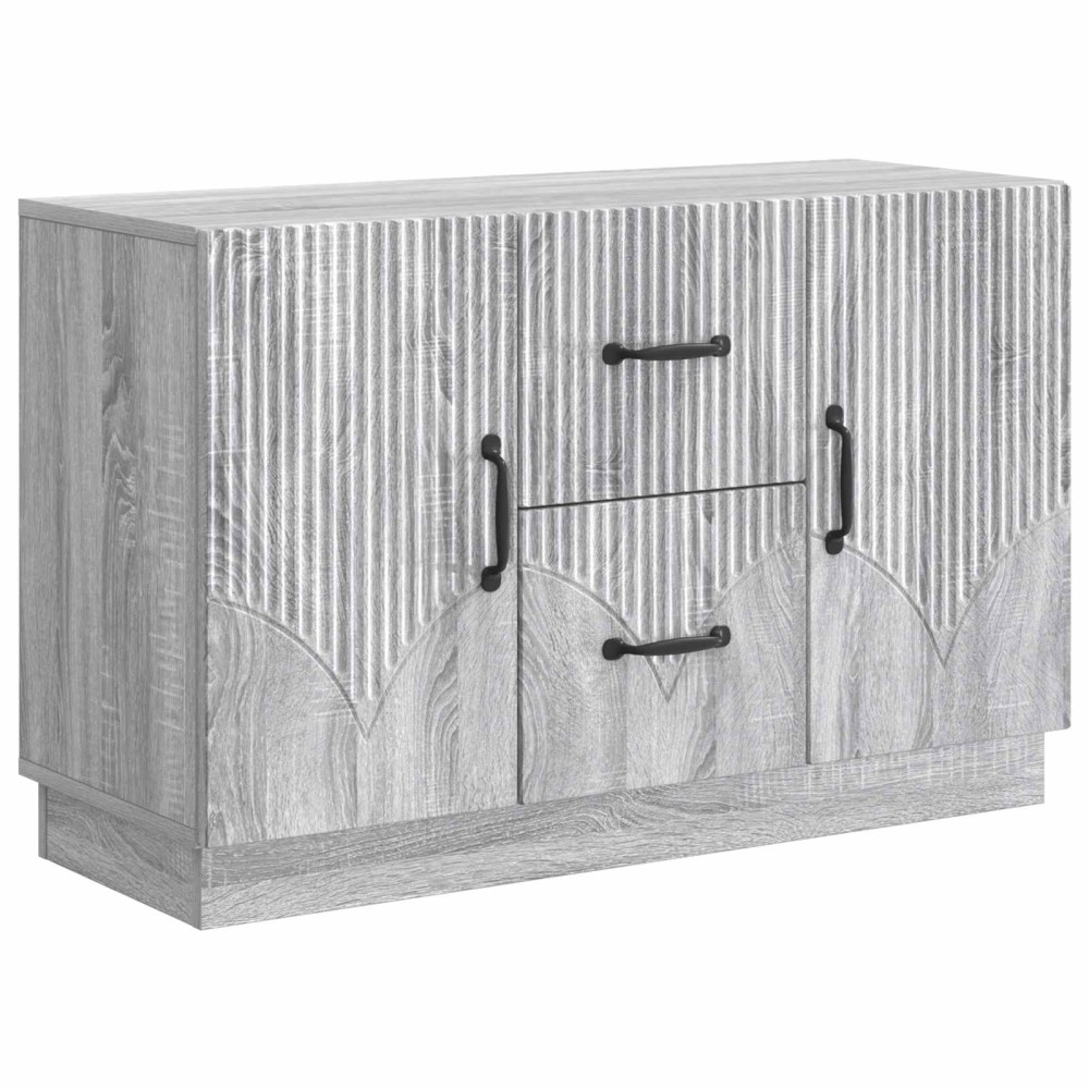 vidaXL Πλαϊνό γραφείο με συρτάρι Γκρι Sonoma 89 x 34,5 x 57 εκ.