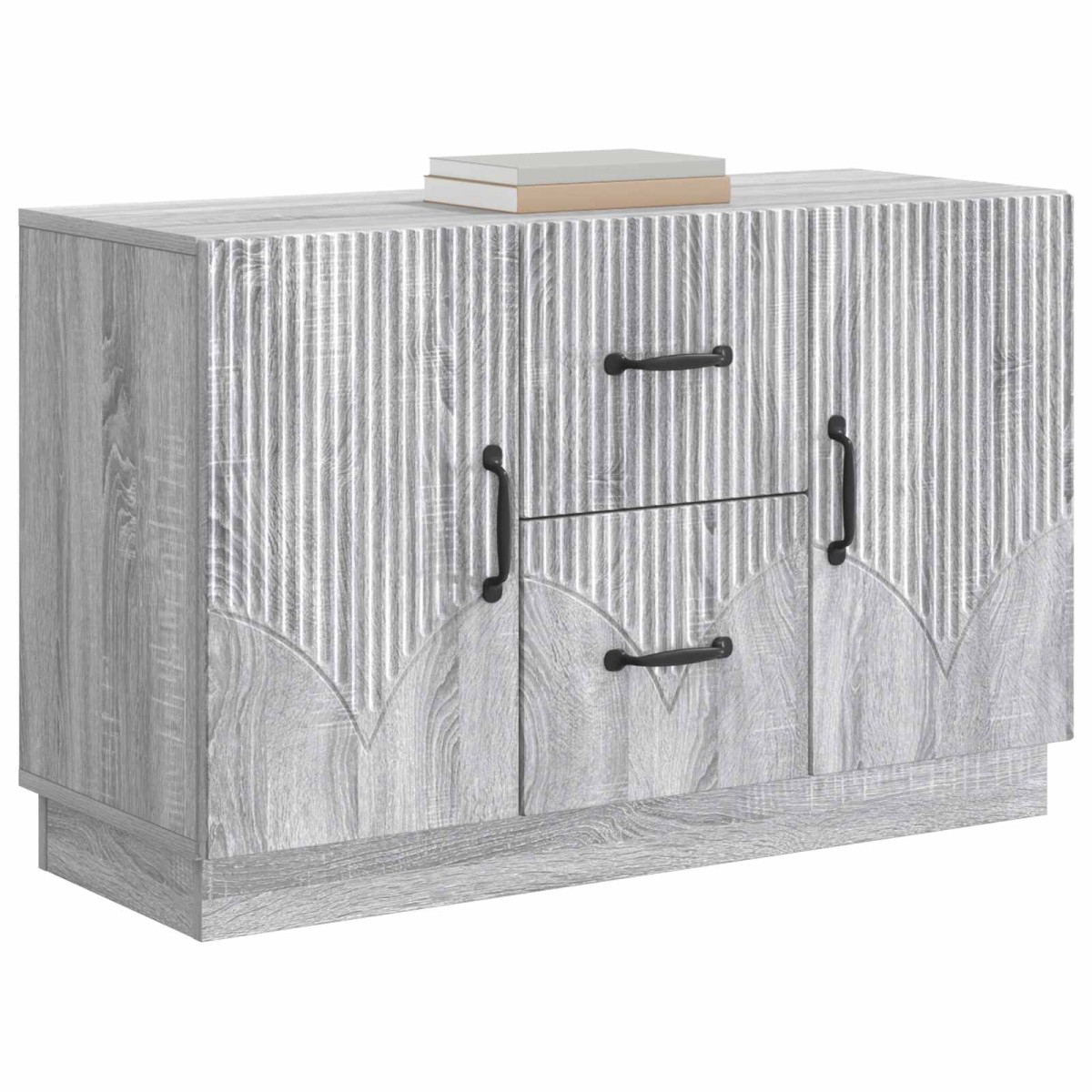 vidaXL Πλαϊνό γραφείο με συρτάρι Γκρι Sonoma 89 x 34,5 x 57 εκ.
