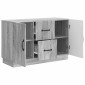vidaXL Πλαϊνό γραφείο με συρτάρι Γκρι Sonoma 89 x 34,5 x 57 εκ.