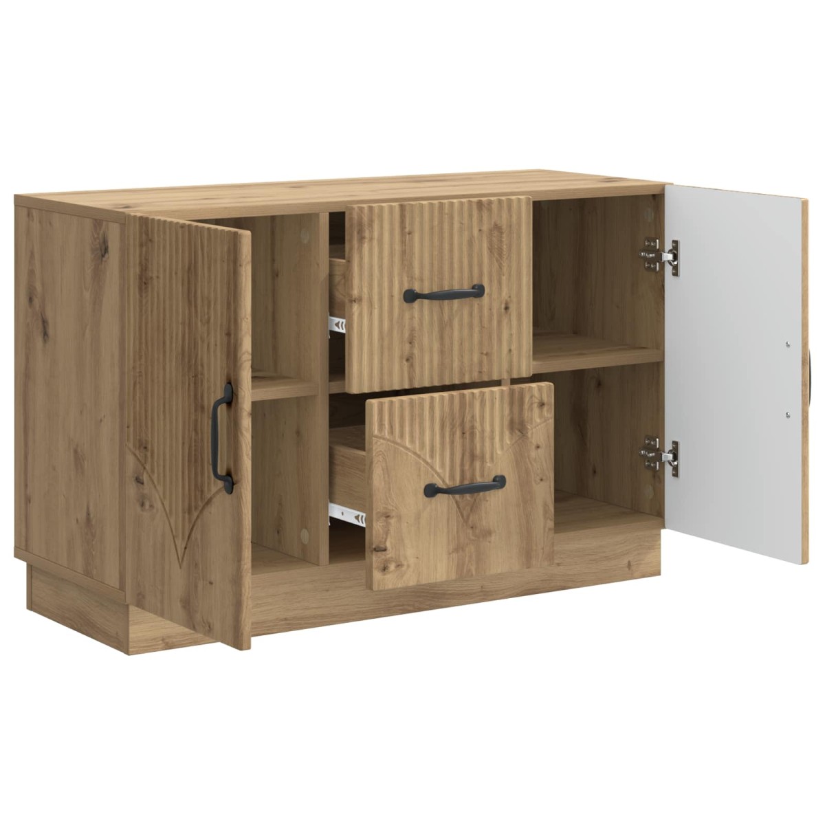 vidaXL Πλαϊνό γραφείο Artisan Δρυς 89 x 34,5 x 57 εκ.