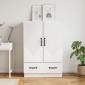 vidaXL Πλαϊνό γραφείο Λευκό 66 x 34,5 x 92 εκ. Επεξεργασμένο Ξύλο