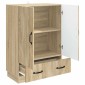 vidaXL Πλαϊνό γραφείο με συρτάρι Sonoma Δρυς 66 x 34,5 x 92 εκ.