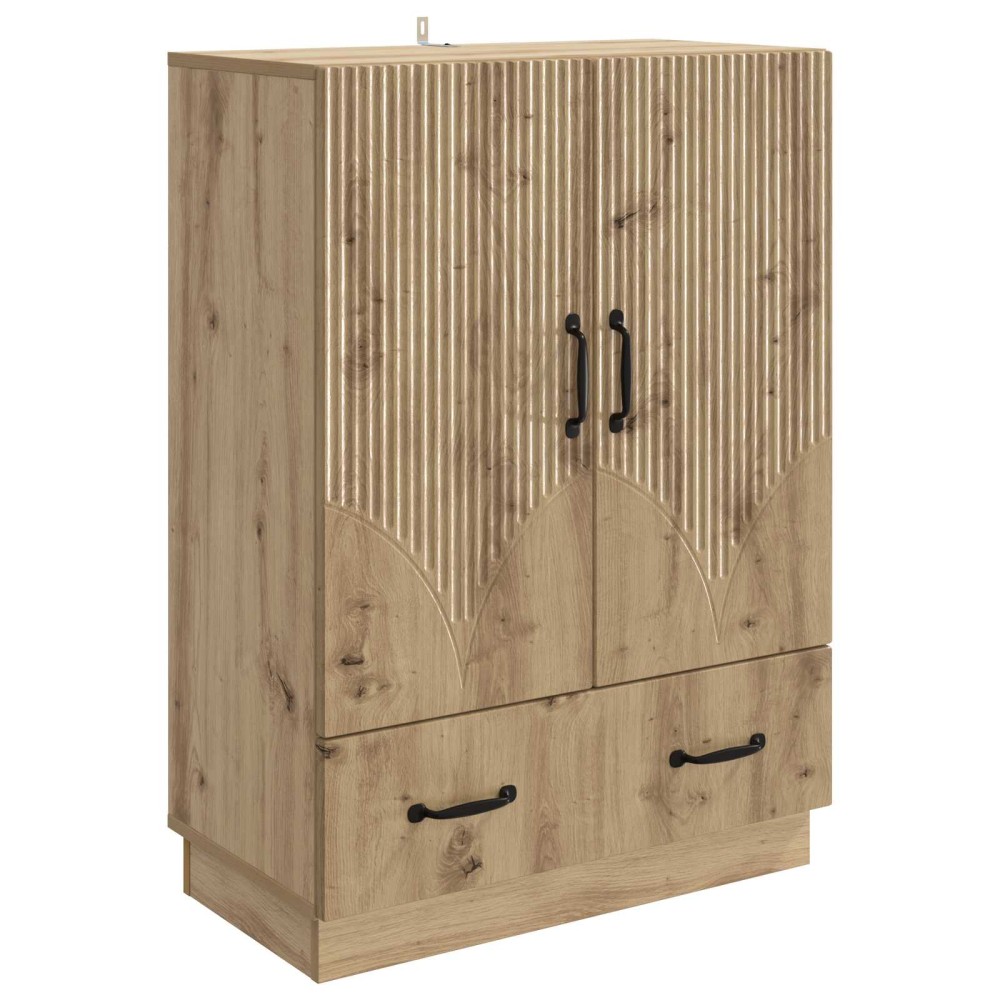 vidaXL Πλαϊνό γραφείο Artisan Δρυς 66 x 34,5 x 92 εκ.