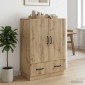 vidaXL Πλαϊνό γραφείο Artisan Δρυς 66 x 34,5 x 92 εκ.