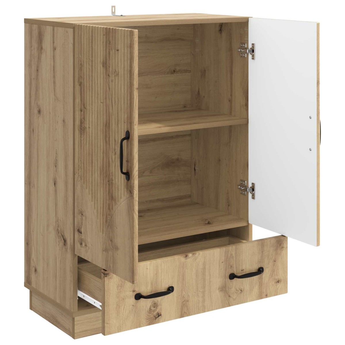 vidaXL Πλαϊνό γραφείο Artisan Δρυς 66 x 34,5 x 92 εκ.