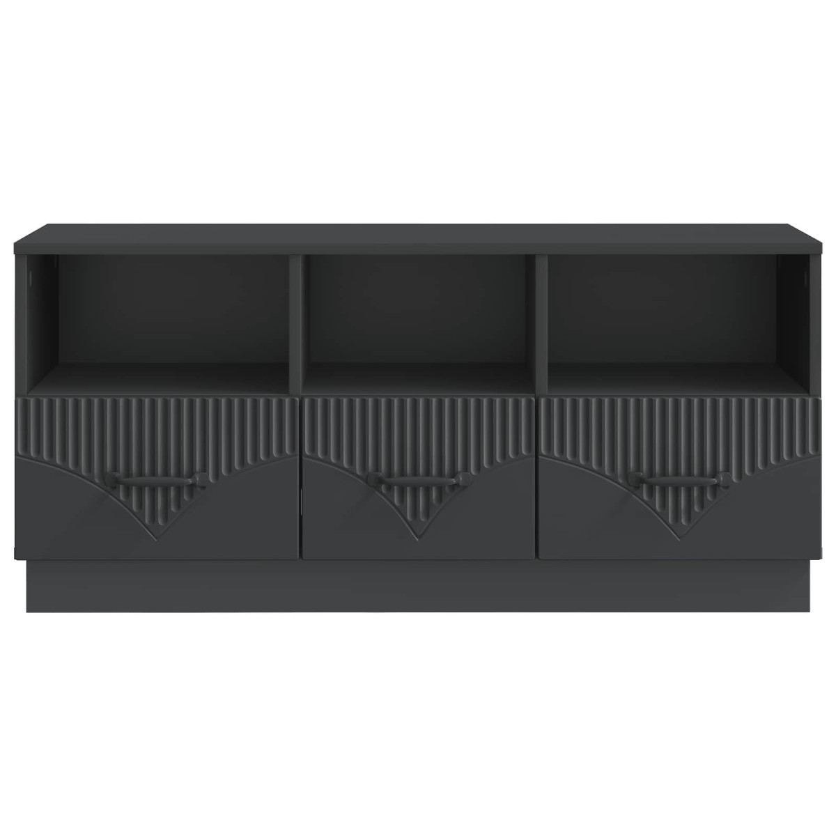 vidaXL Ντουλάπι TV Μαύρο 102 x 34,5 x 47 εκ Επεξεργασμένο Ξύλο