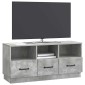vidaXL Ντουλάπι TV με συρτάρι Γκρι Σκυροδέματος 102 x 34,5 x 47 εκ