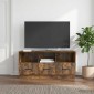 vidaXL Ντουλάπι TV με συρτάρι Καπνισμένο Ξύλο Δρυός 102 x 34,5 x 47 εκ
