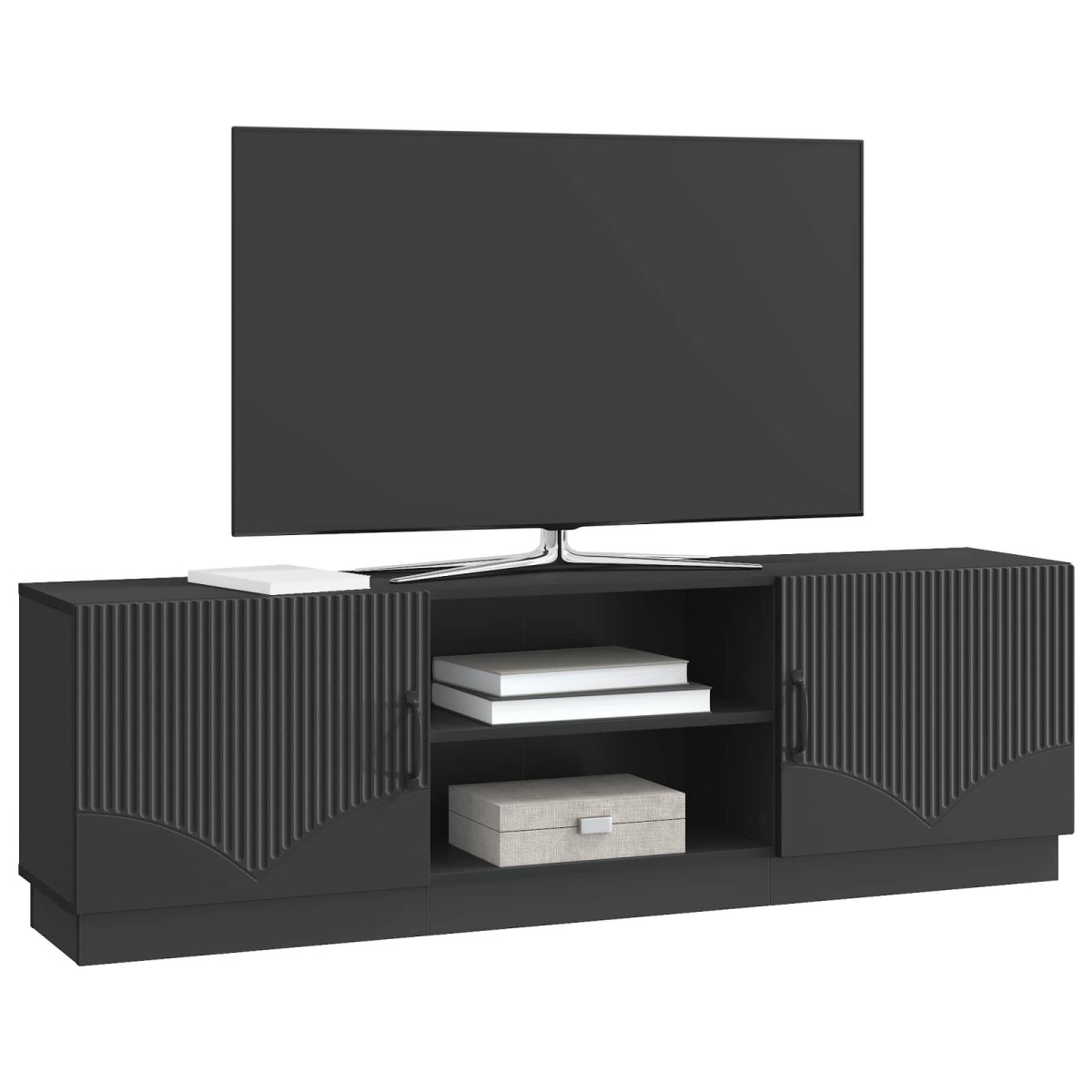 vidaXL Ντουλάπι TV Μαύρο 150 x 31 x 47 εκ Επεξεργασμένο Ξύλο