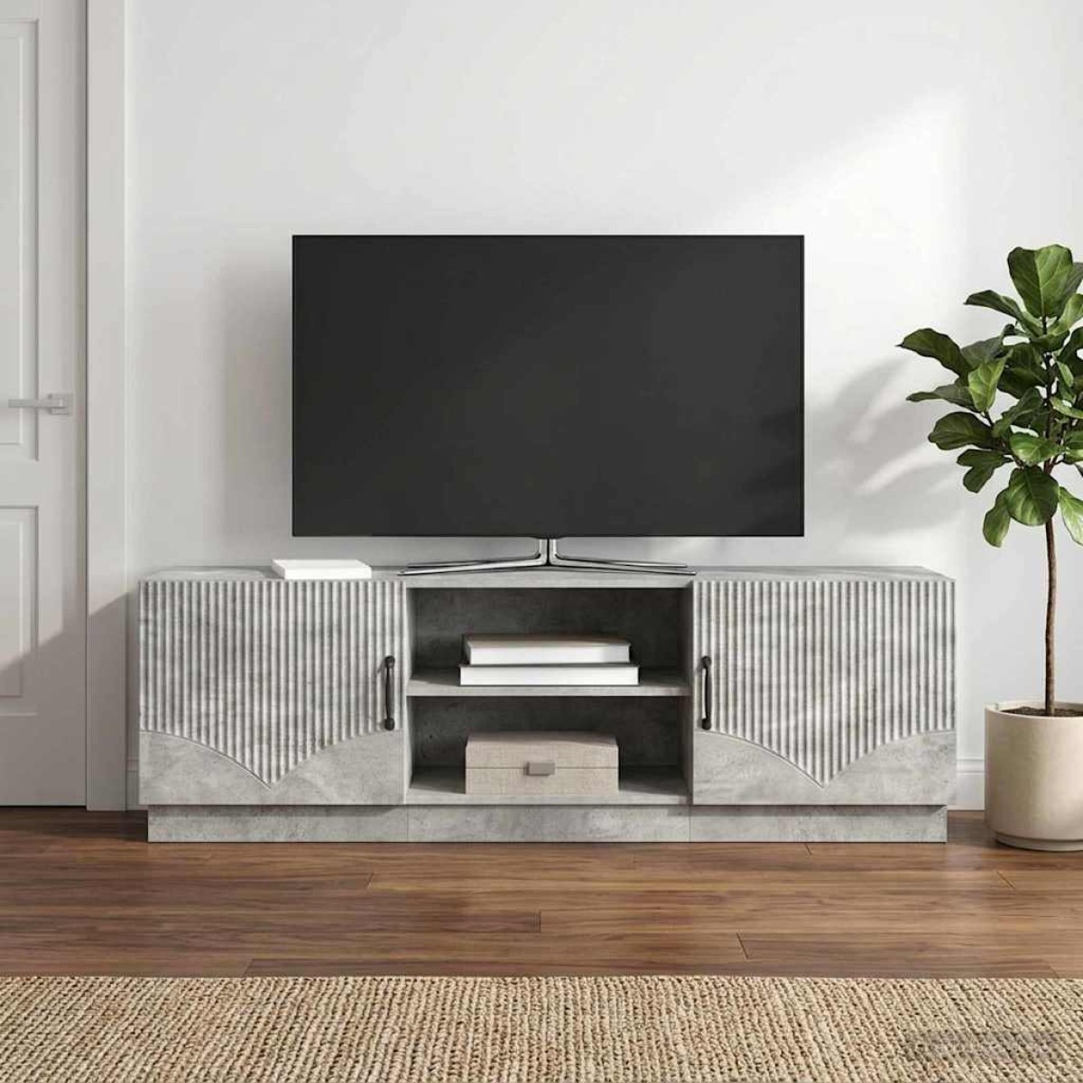 vidaXL Ντουλάπι TV Γκρι Σκυροδέματος 150 x 31 x 47 εκ