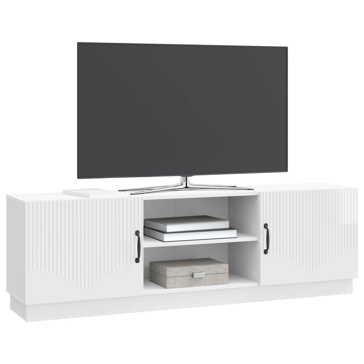 vidaXL Ντουλάπι TV Γυαλιστερό Λευκό 150 x 31 x 47 εκ