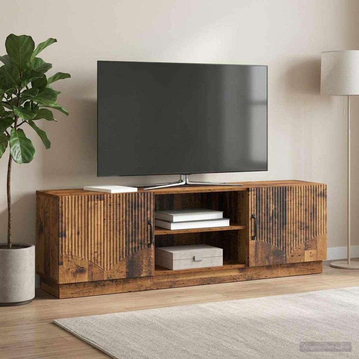 vidaXL Ντουλάπι TV Παλαιωμένο ξύλο 150 x 31 x 47 εκ Επεξεργασμένο Ξύλο