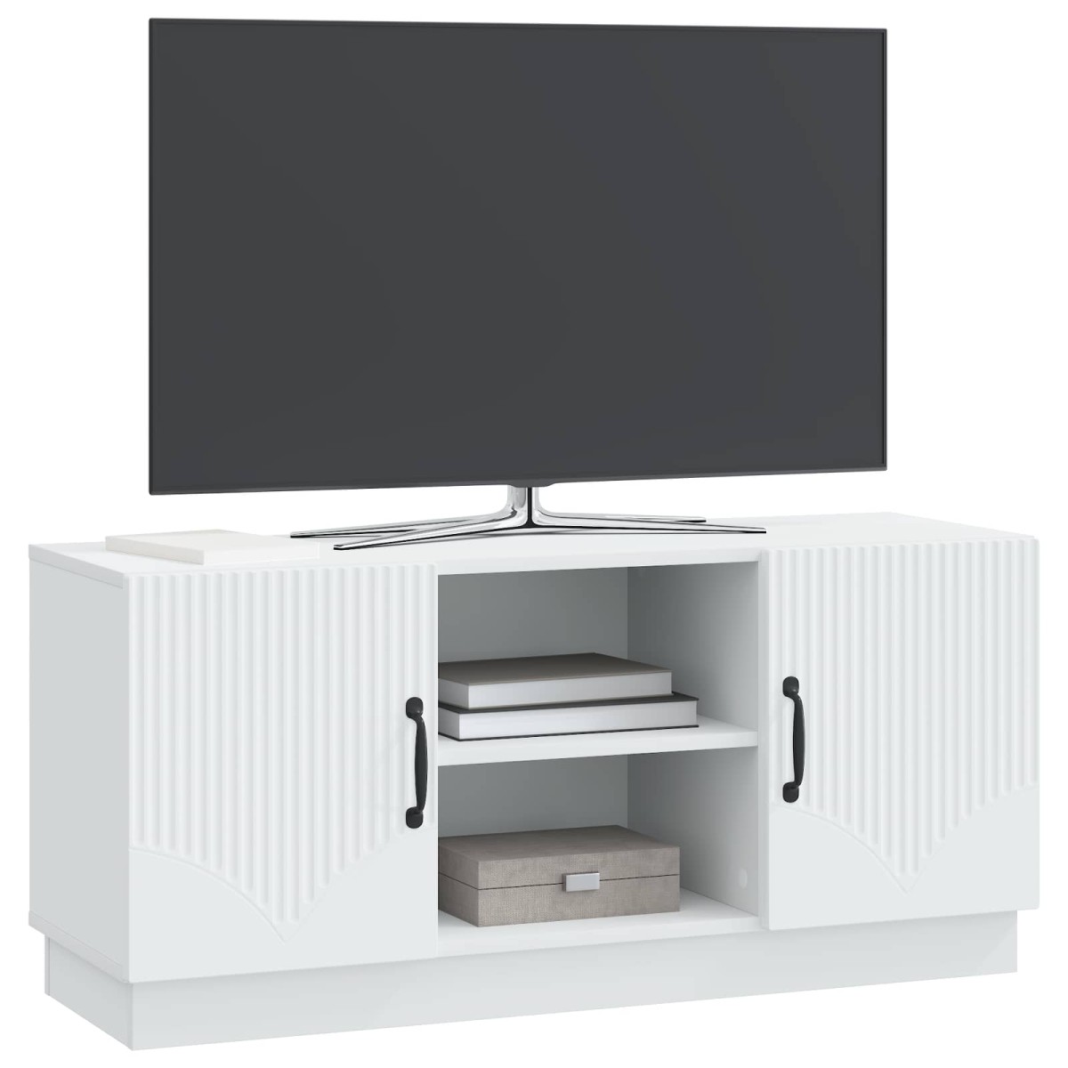 vidaXL Ντουλάπι TV Λευκό 102 x 34,5 x 47 εκ Επεξεργασμένο Ξύλο