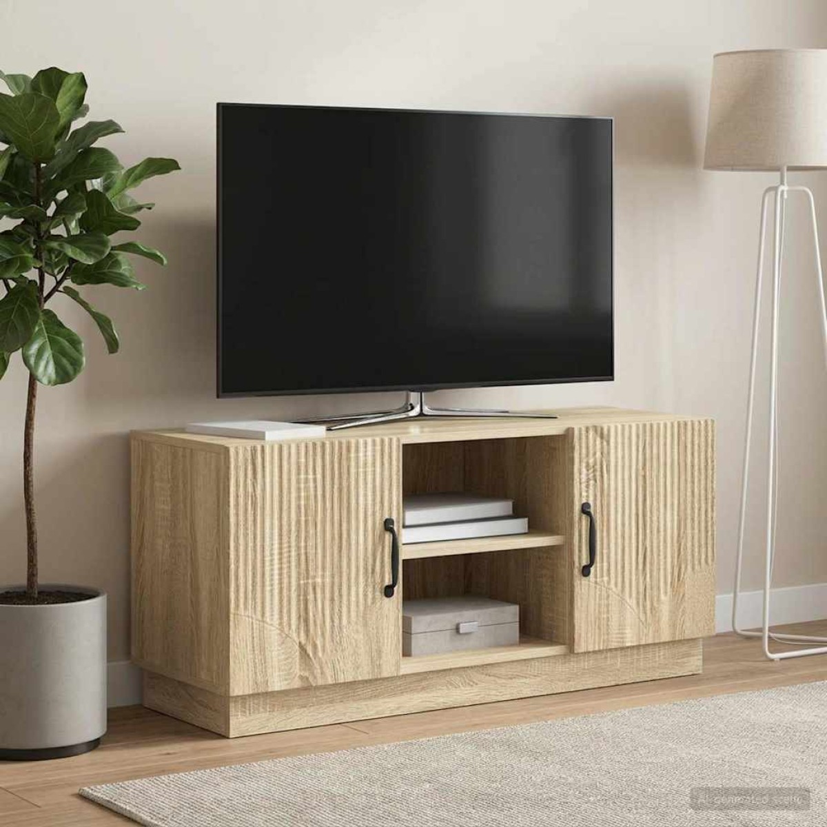vidaXL Ντουλάπι TV Sonoma Δρυς 102 x 34,5 x 47 εκ Επεξεργασμένο Ξύλο