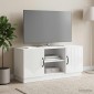 vidaXL Ντουλάπι TV Γυαλιστερό Λευκό 102 x 34,5 x 47 εκ
