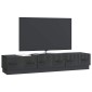 vidaXL Ντουλάπι TV Μαύρο 147 x 34,5 x 27 εκ Επεξεργασμένο Ξύλο